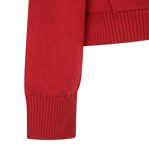 ANEW Golf Women's Big Collar Half Zip-UP Pullover - Red