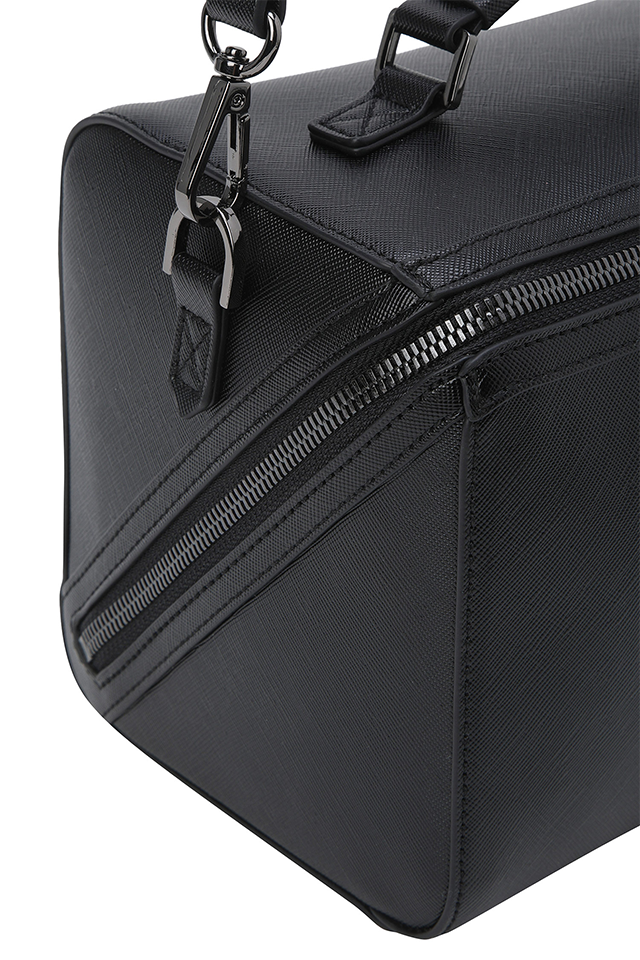 Women's Diamond Square Color Tote Bag - Black