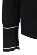 [Signature] Women's Stripe Textured L/TS - Black