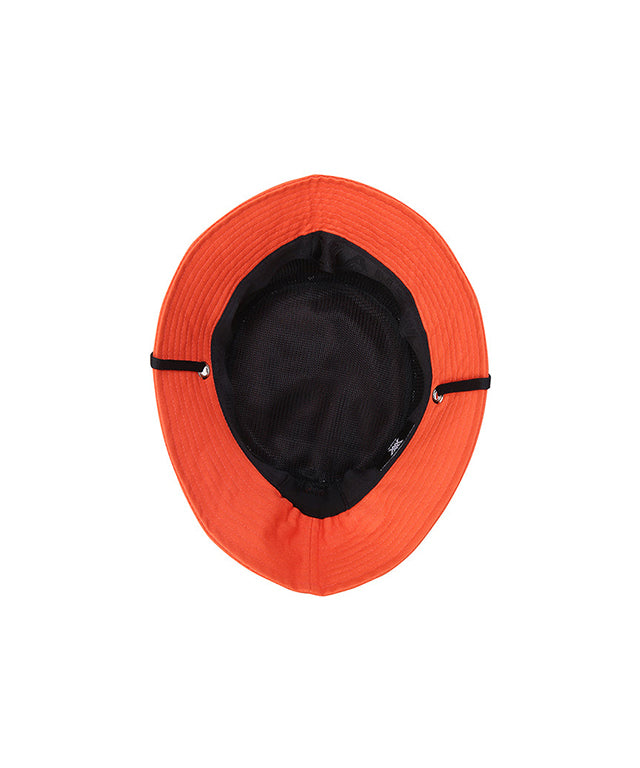 Unisex Big Logo Applique Bucket Hat -  Orange