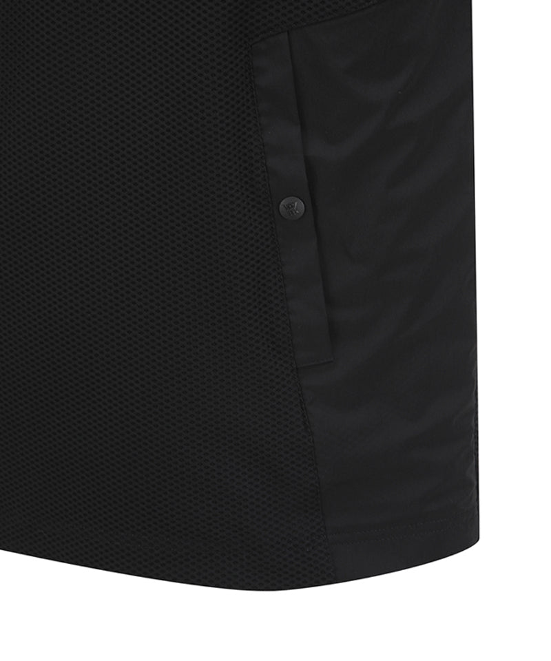ANEW GOLF Men's SM Half Zip Short T-Shirt - Black