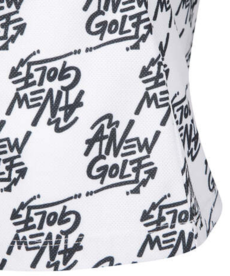 Women's Logo Pattern Short T-Shirt - White
