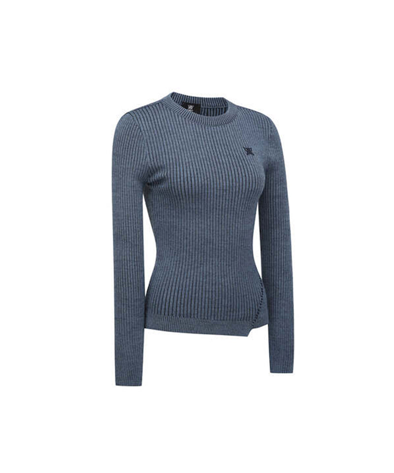 Women's Handle Chain Embroidery Pullover - Blue