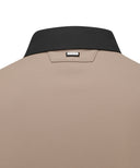 Men's Neck Point Long T-Shirt - Beige