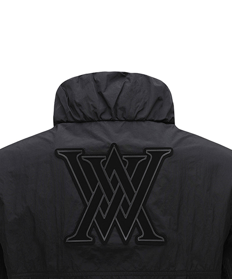 Women's Shirring Point MA-1 Jacket - Black