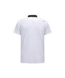 Men Back Fabric Block Short T-Shirt - White