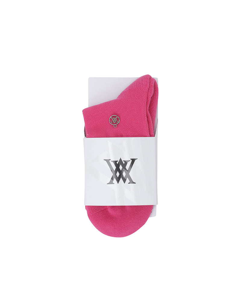 【ANEW GOLF】 WOMEN ESSENTIAL MEDIUM NECK SOCKS / 追跡付 ANEW Golf Women's Essential Medium Neck Socks - Off-White