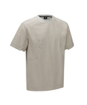 Men Woven Sleeve Crew Neck - Beige