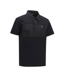 Men Wooven Patch Point Short T-Shirt - Black
