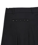 Women's Cargo Pocket Point Skirt - Black