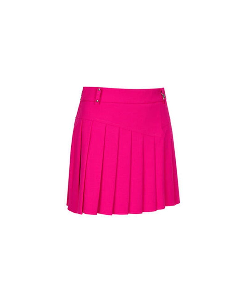 ■ANEW GOLF■ WOMEN PLEATED SKIRT PIQUE ONE PIECEHP Women's Buckle Decoration Pleats Skirt - White – Anew Golf USA