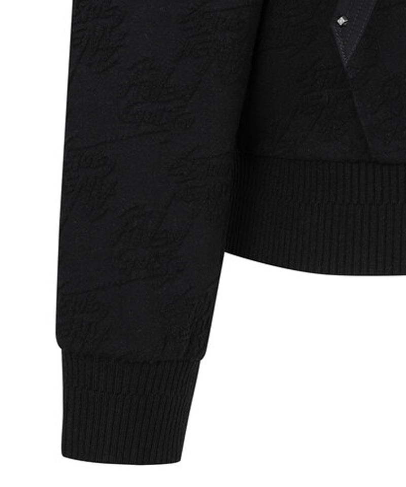 Women's Logo Pattern Anorak - Black