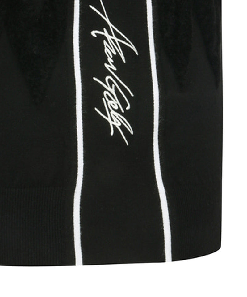 ANEW GOLF Men's Big Logo Instarsia Vest - Black