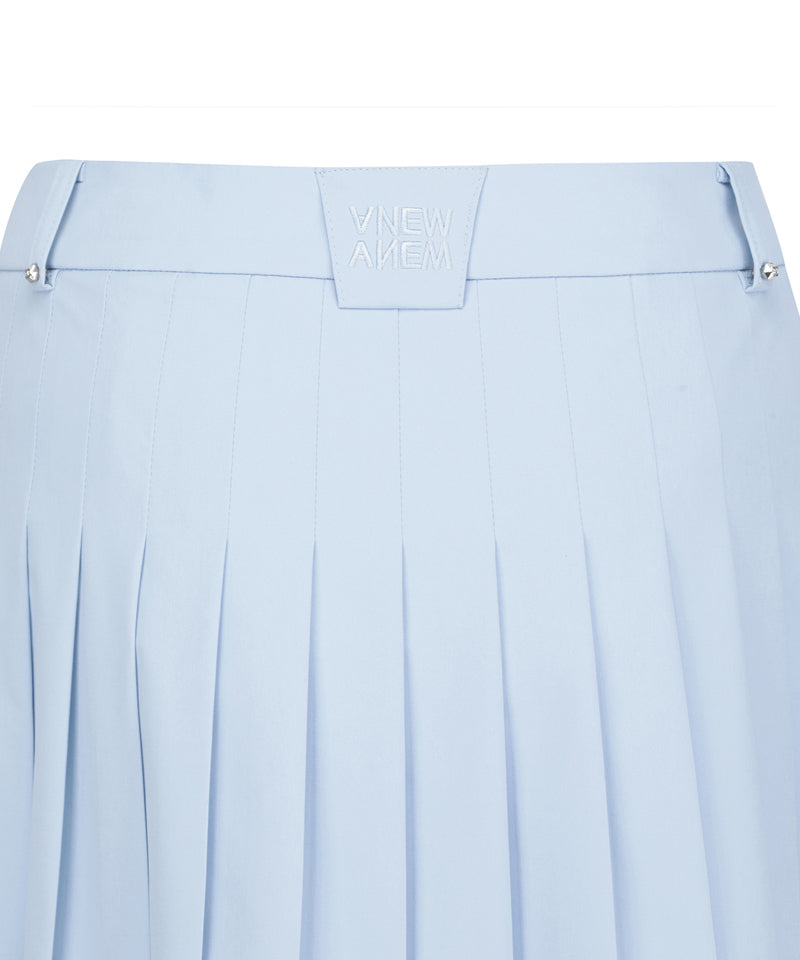 Women's Double Layer Pleats Skirt - Sky Blue