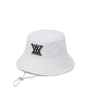 Unisex Flower Pattern Reversible Bucket Hat - White