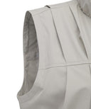 Women's Pleats Point Vest  - Light Beige