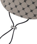Unisex Monogram Pattern Bucket Hat - Beige