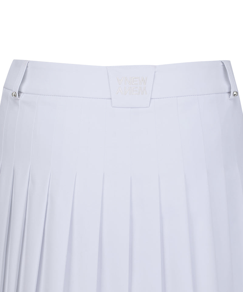 Women's Double Layer Pleats Skirt - White – Anew Golf USA