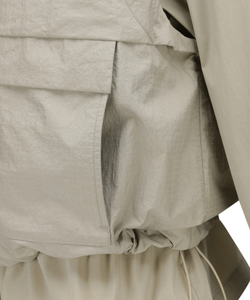 Women's Detachable MA-1 Jacket - Light Beige