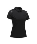 Women Beads Point Short T-Shirt - Black