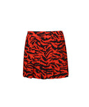 Women's Camo Pleats Skirt - Red