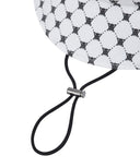 Unisex Monogram Pattern Bucket Hat - White