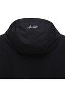 Men's Fleece Hoodie Long T-Shirt - Black