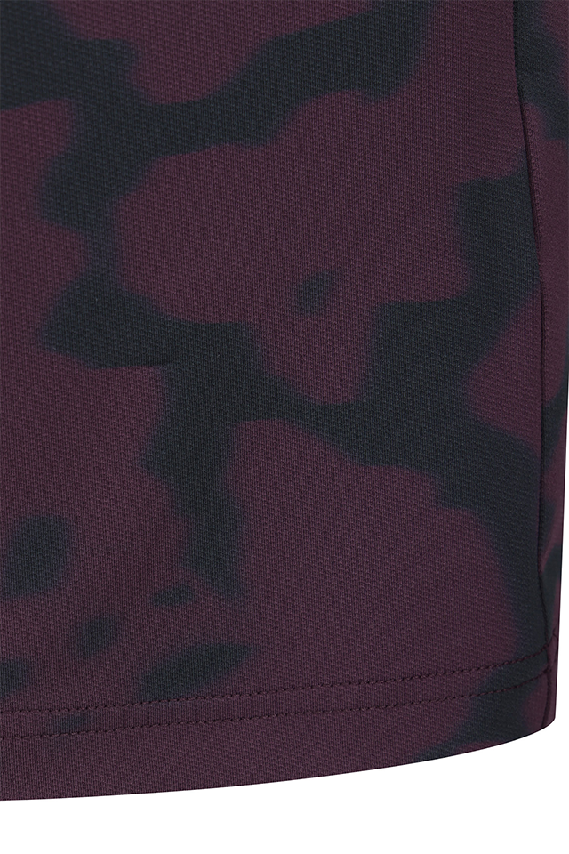 Men's FA Flower Pattern Short T-Shirt - Burgundy