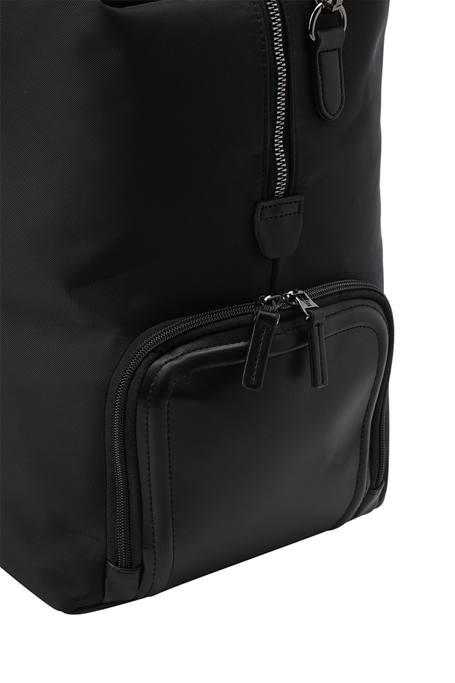 Uni Logo Intaglio Boston Bag - Black