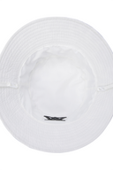 Unisex Flower Pattern Reversible Bucket Hat - White