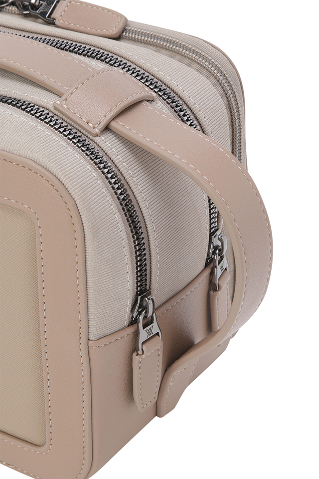 Uni Square 3Zip Pouch - Beige