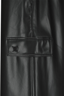 Women's FA Faux Leather Bermuda Pants - Black