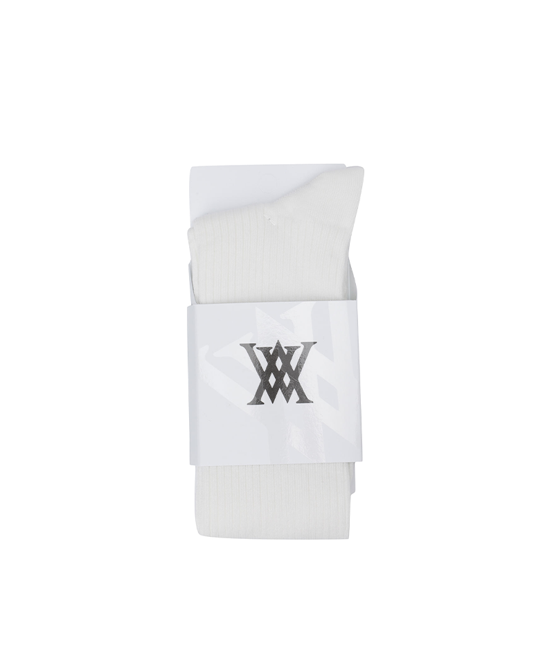 Women's Logo Point Knee Socks - Off White
