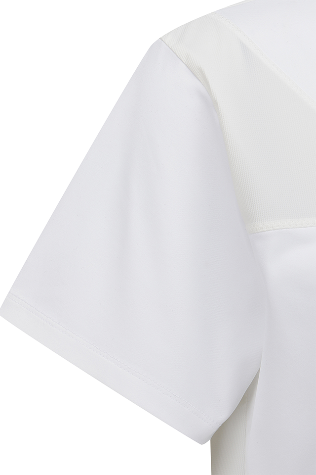 Women's FA Hybrid Round Short T-Shirt - White