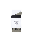 Women's Blocks Medium Neck Socks - Black