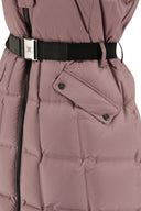 Women's Long Down Vest - Dark Pink