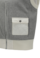 Women's WI Wide Collar Down Vest - Melange Grey