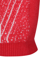 Women's WI Fuzzy Logo Point Sweater - Red