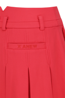 Women's WI Brushed Fleece Pleated Skirt - Red