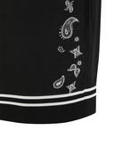 Men's Paisley Short Sleeve Sweater - Black