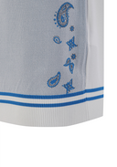 Men's Paisley Short Sleeve Sweater - White