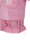 Women's Essential Short Sleeve Pleats Jacket - Pink