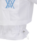 Women's Essential Short Sleeve Pleats Jacket - White