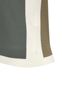 Women's Contrast Collar Sweater - Khaki