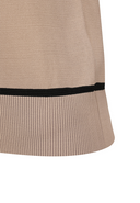 [Signature] Women's Mesh Patch Short Sleeve Sweater - Beige