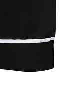 [Signature] Women's Mesh Patch Short Sleeve Sweater - Black