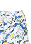 Women's Abstract Volume Flare Skirt - White