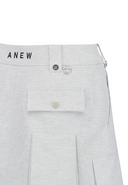 Women's Pleated Skirt - Light Grey