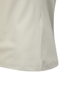 Women's Back Zip Mock Neck T-Shirt - Light Khaki