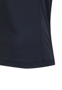Women's Back Zip Mock Neck T-Shirt - Navy